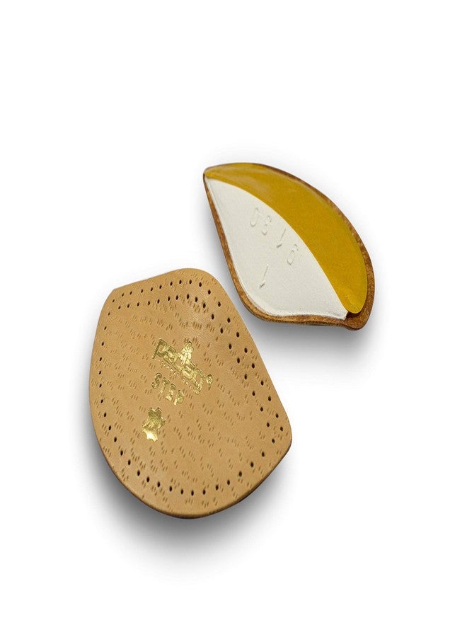 pedag Step | Arch Support Inserts | Durable Foot Arch Support for Flats | Arch Pad and Inserts for Shoes | Self-Adhesive | Ideal for Comfort and Relief | Tan Leather | Medium - Image 1